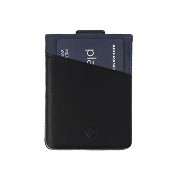 Porte-Cartes Pocket Duo Noir - Bleu Vintage 3
