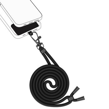 Universal Phone Lanyard Snap Noir 2