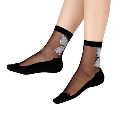 SÉ UN REGALO - Negro, el calcetín de voile ultrarresistente - Perfecto para el Día de la Madre 2024
