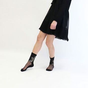 ANTONIA - Noir, la chaussette en voile ultra-résistant - Parfait pour Fête des Mères 2024 5