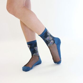 ANTONIA - Bleu, la chaussette en voile ultra-résistant 2