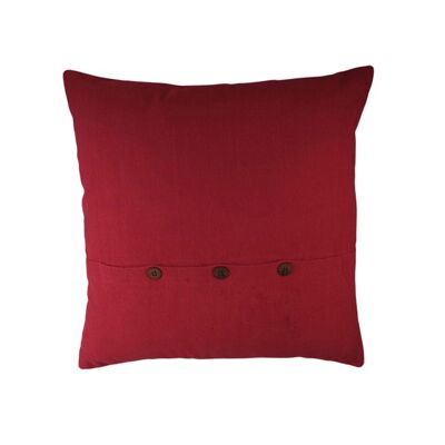 Coussin en coton Indi rouge 50x50 avec rembourrage