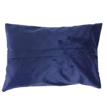 Coussin de canapé tissé à la main 30x50 bleu/blanc, Mexique 2