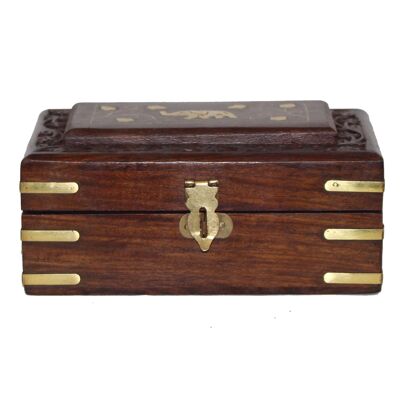 Wooden chest elephant, wooden storage box