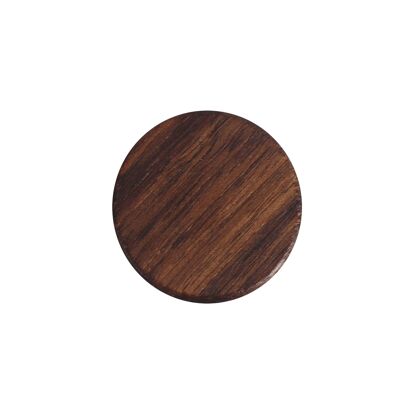 Handmade magnet round made of walnut wood 4cm