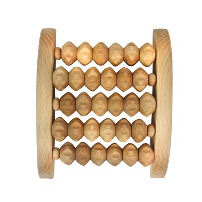 Pequeño rodillo de masaje de pies de madera, masajeador de pies
