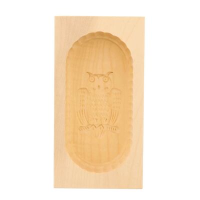 Butterform aus Holz Eulen Motiv, Sturz-Form 250g