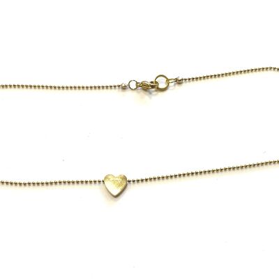 Necklace ball chain with heart