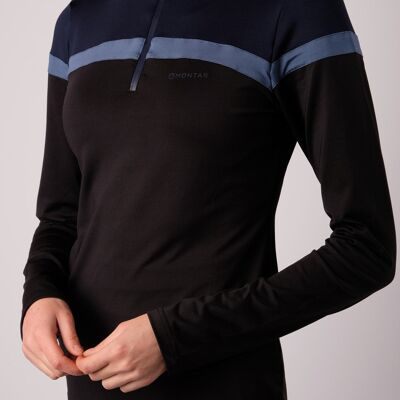 Finley Mon-Tech Polo - black/navy/dove blue