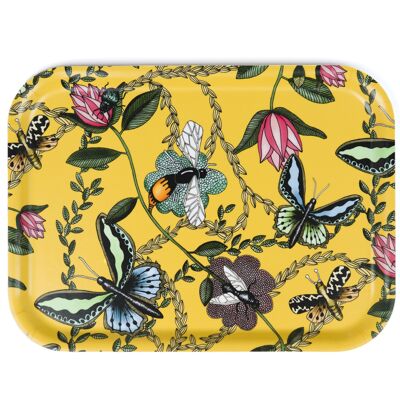 Tray 27x20 cm Bugs & Butterflies yellow