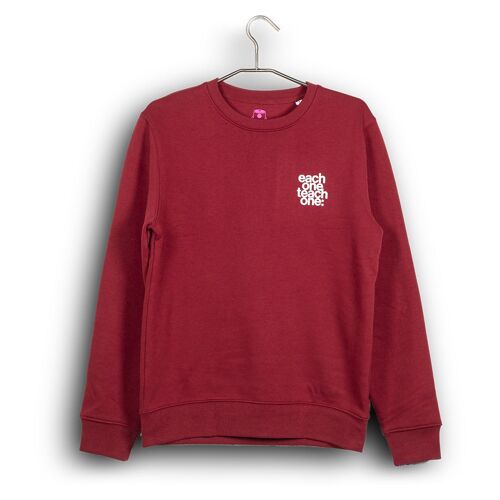 Each one grey pocket - burgundy sweatshirt