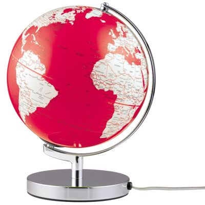 GLOBE TERRESTRE AVEC LUMIÈRE EMFORM Ø 25 CMS. LUMIÈRE ROUGE TERRA