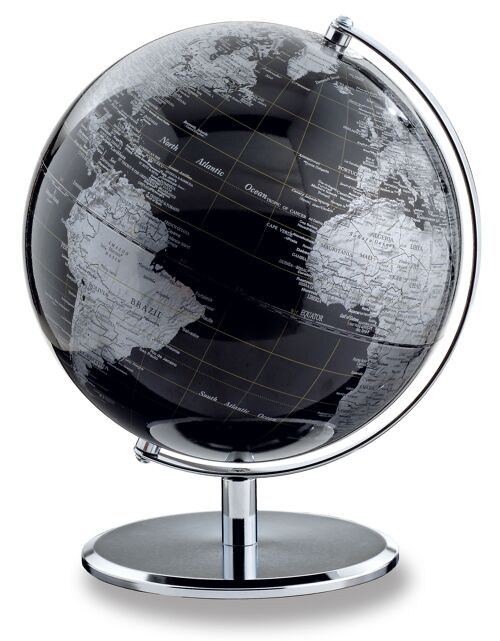 Globo terrestre emform ø 25 cms. darkchrome planet