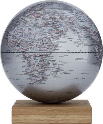 GLOBE TERRESTRE EMFORM Ø 25 CMS. CHÊNE PLATON ARGENT 1