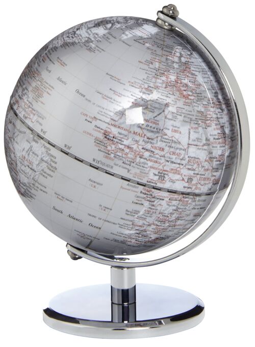Mini globo terrestre emform ø 13 cms.  gagarin silver