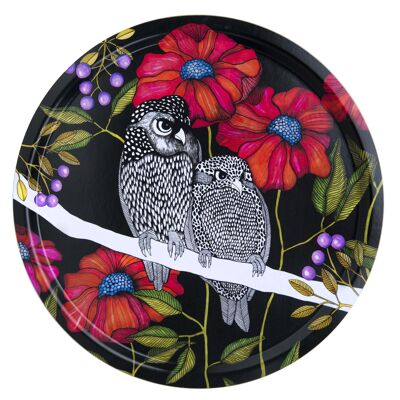 Tray 38 cm Angry owls