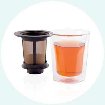 SMART BREW SYSTEM 180 ml, verre double paroi + filtre permanent 2