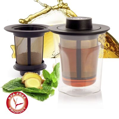 SMART BREW SYSTEM 180ml, double verre + filtre permanent
