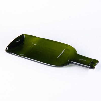 Botella Verde Plana