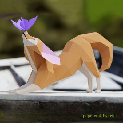 DIY Kit Fox with Butterfly