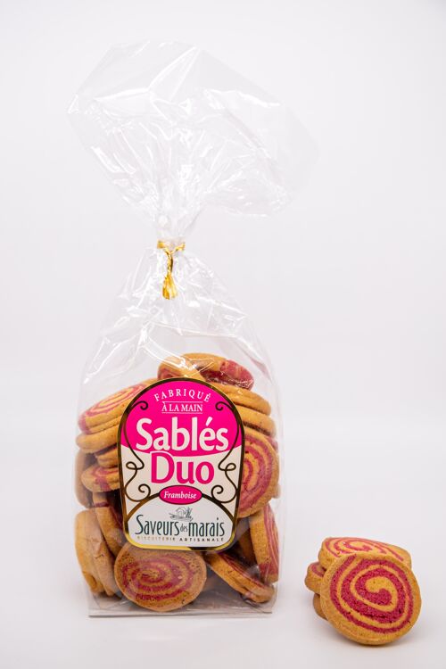 Sables duo framboise/nat. 230grs