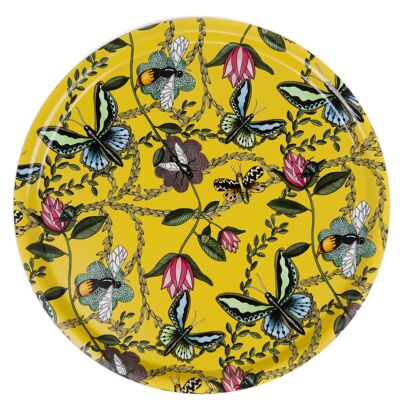 Tray 46 cm Bugs & Butterflies yellow