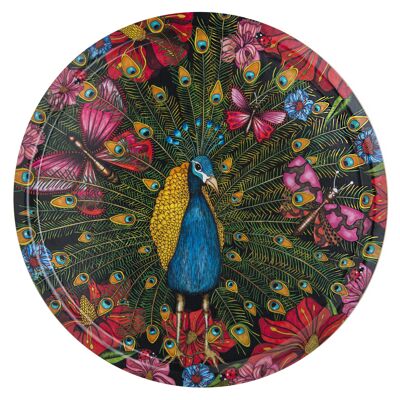 Tray 46 cm Peacock