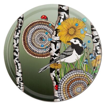 Tray 46 cm Wagtails Moody green