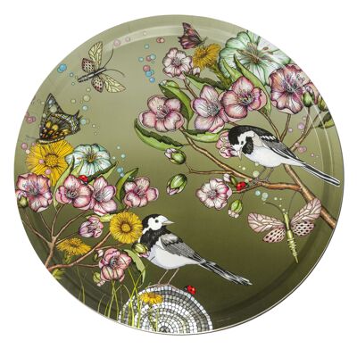 Tray 46 cm Wagtails spring green