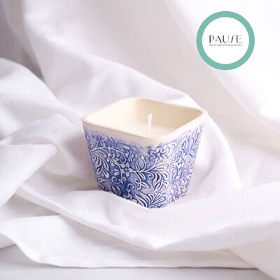 Lavender and Patchouli Handmade Ceramic Candle Pot