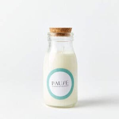 Bougie bouteille de lait avec bouchon en liège 200ml