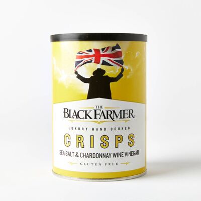 The Black Farmer Sea Salt and Chardonnay Vinegar Crisps 95g - Perfect Crisps Share Bag