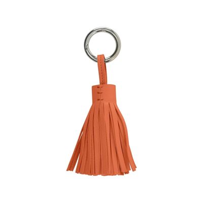 Stylish key ring made of genuine leather with a tassel