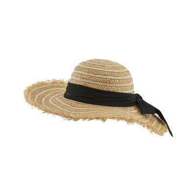 Sombrero de mujer elegante con cinta.