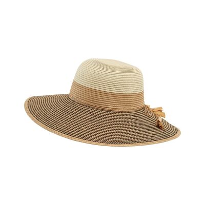 Elegante sombrero de verano para mujer.
