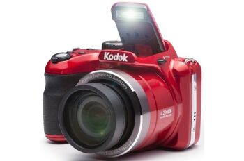 KODAK Pixpro AZ422 - Appareil Photo Bridge Numérique 20 Mpixels, Zoom Optique 42X, Grand angle 24 mm, Video HD 720p, Stabilisateur Optique de l’image, Flash Intégré, Ecran LCD 3, Batterie Li-ion LB-060 - Rouge 2