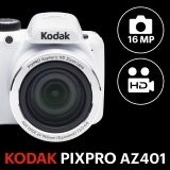 KODAK Pixpro AZ401 - Appareil Photo Bridge Numérique 16 Mpixels, Enregistrement vidéo, Grand angle 24 mm, Ecran LCD 7,6 cm, Panorama 180° - Blanc 2
