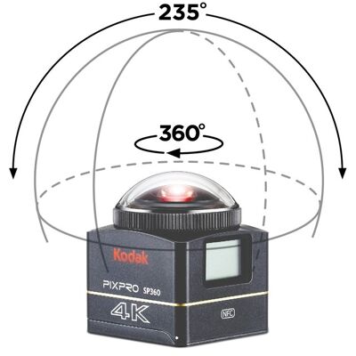 KODAK Pixpro - Caméra Numérique - SP360 4K avec 
Combo B - Pack Explorer