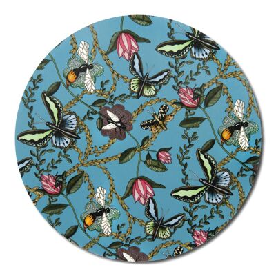 Trivet 21 cm Bugs & Butterflies turquoise