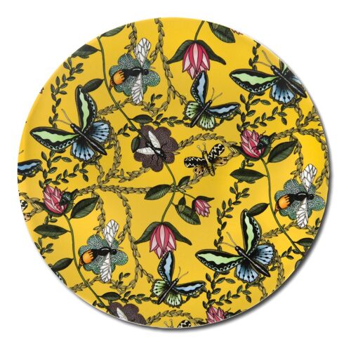 Trivet 21 cm Bugs & Butterflies yellow