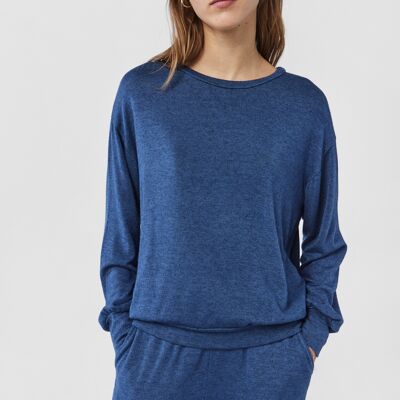 BRIDGET Sweater in Italian Knit in Blue