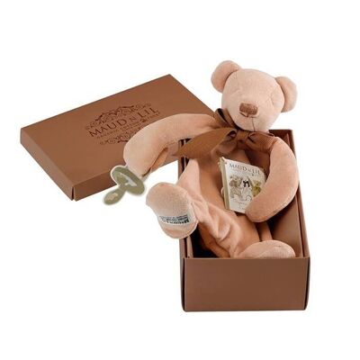 Maud n Lil - Doudou con scatola e biglietto Orsetto  Miele