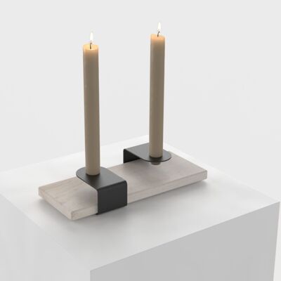Candle Stand :  black- mocca