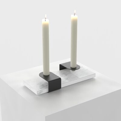 Kerzenständer : schwarz - bianco