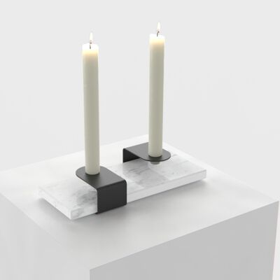 Candle Stand : black - bianco