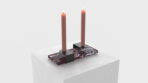 Candle Stand : black - rosso