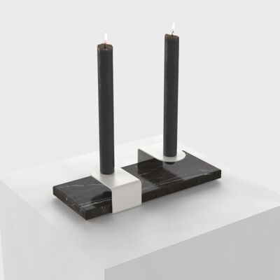 Candle Stand : white - nero