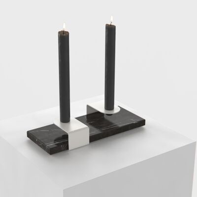 Kerzenständer : weiß - nero