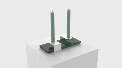 Candle Stand : white - verde