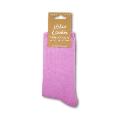 Ladies Comfort Cuff Purple Bamboo Sock